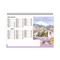 Calendrier personnalisable fabriqué en France de bureau Paysages 7 feuillets