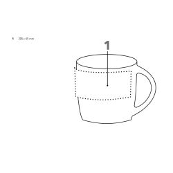 Mug personnalisable Ennia White en grès personnalisable 250 ml