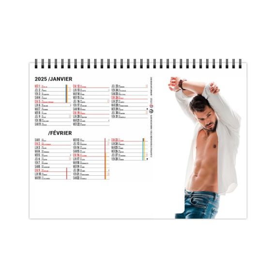 Calendrier personnalisable fabriqué en France de bureau Fatal 7 feuillets