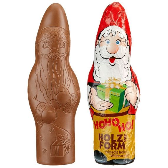 Père noël en chocolat Super MAXI personnalisable fabriqué en Europe 70gr