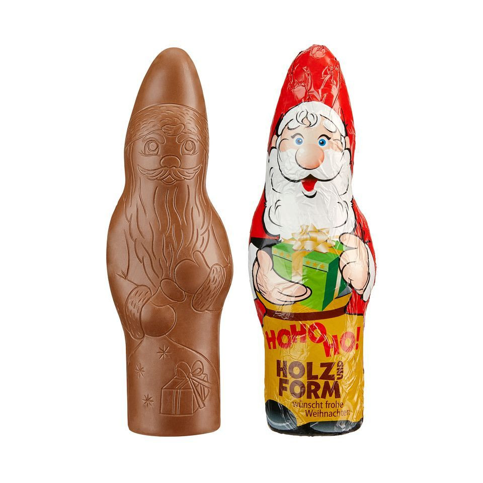 Père noël en chocolat Super MAXI personnalisable fabriqué en Europe 70gr