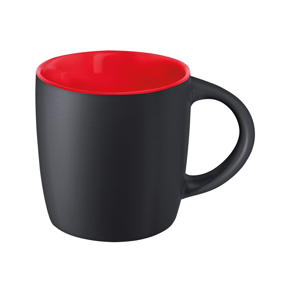 Mug Ennia Black inside personnalisé en grès noir avec intérieur coloré 250 ml