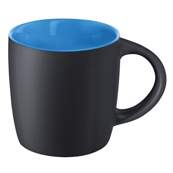 Mug Ennia Black inside personnalisé en grès noir avec intérieur coloré 250 ml