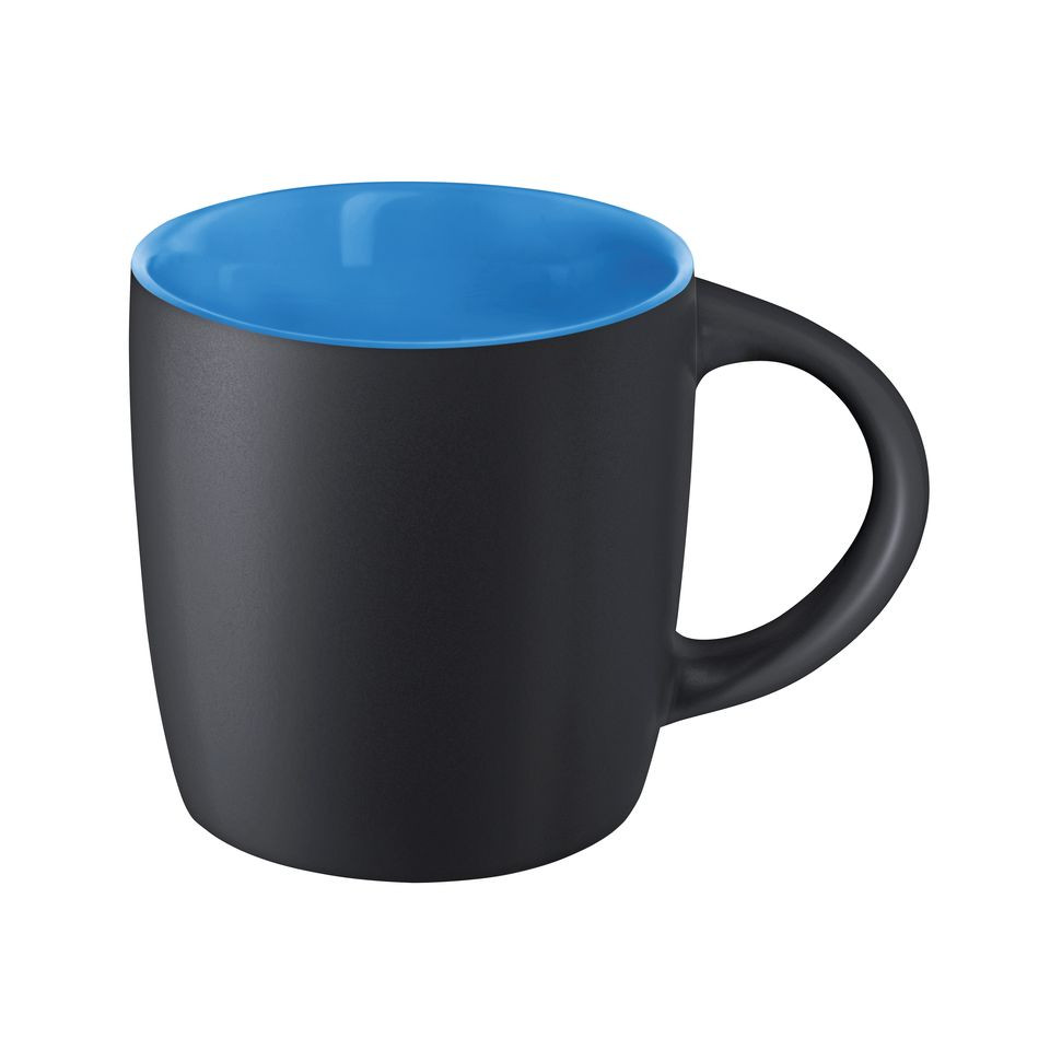 Mug Ennia Black inside personnalisé en grès noir avec intérieur coloré 250 ml