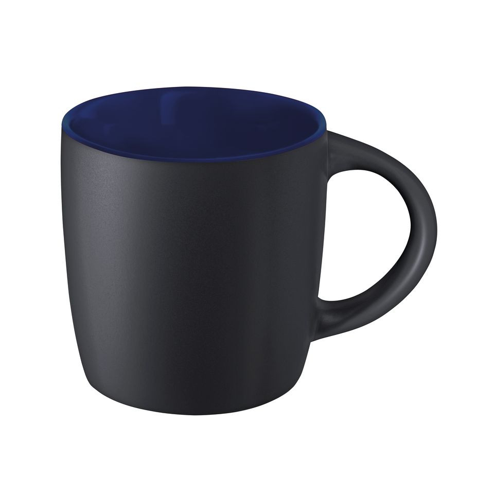 Mug Ennia Black inside personnalisé en grès noir avec intérieur coloré 250 ml