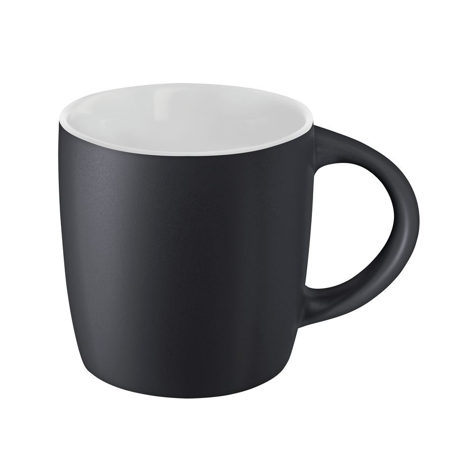 Mug Ennia Black inside personnalisé en grès noir avec intérieur coloré 250 ml