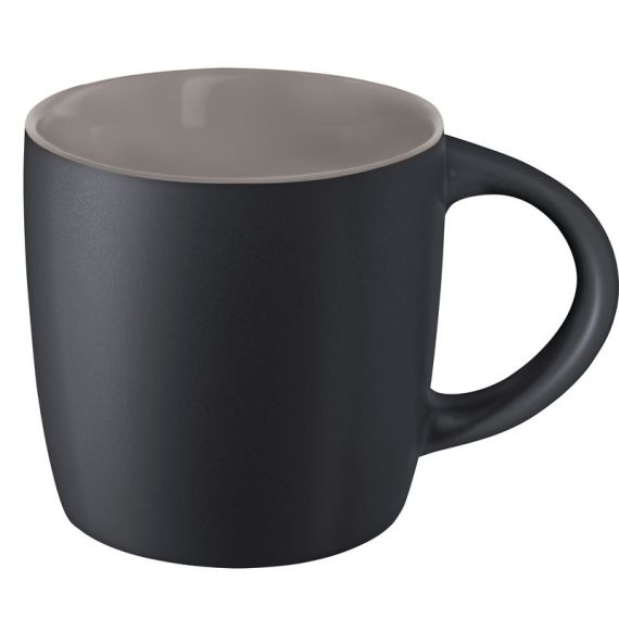 Mug Ennia Black inside personnalisé en grès noir avec intérieur coloré 250 ml