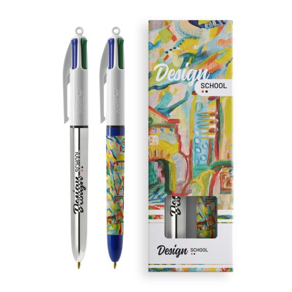 Stylo 4 couleurs publicitaire fabriqué en France BIC Shine