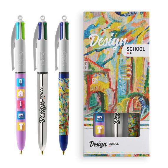 Stylo 4 couleurs publicitaire fabriqué en France BIC Shine