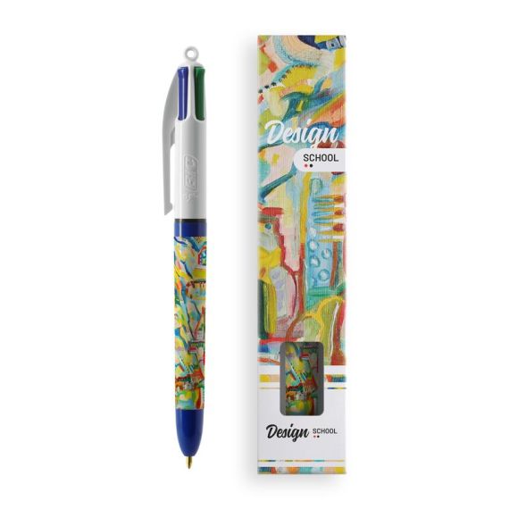 Stylo BIC® 4 Colours publicitaire fabriqué en France Fluo