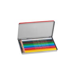 Boîte métal de 12 crayons de couleurs publicitaire Caran d'Ache® Fabriqué en Europe