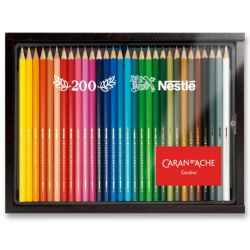 Coffret plumier de 30 crayons de couleurs Swisscolor Caran d’Ache personnalisé fabriqué en Europe
