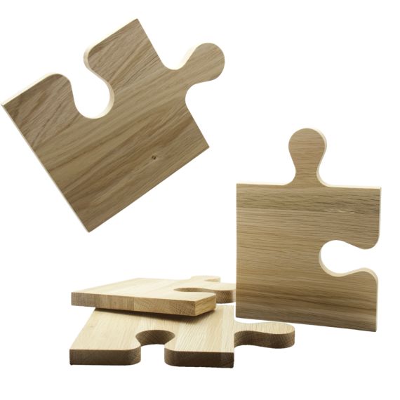 Set de 4 planches à découper puzzle personnalisé fabriqué Europe 