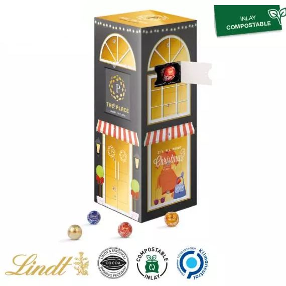 Calendrier de l’Avent Lindt Tower publicitaire fabriqué en Europe