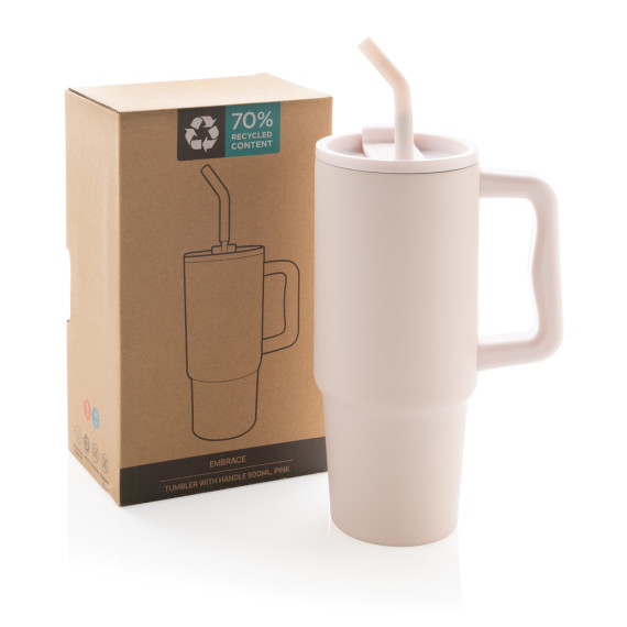 Mug publicitaire 900ml en acier inoxydable recyclé Embrace RCS