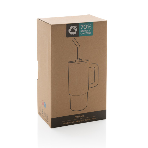 Mug publicitaire 900ml en acier inoxydable recyclé Embrace RCS