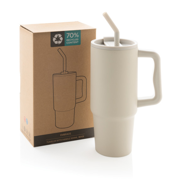 Mug publicitaire 900ml en acier inoxydable recyclé Embrace RCS