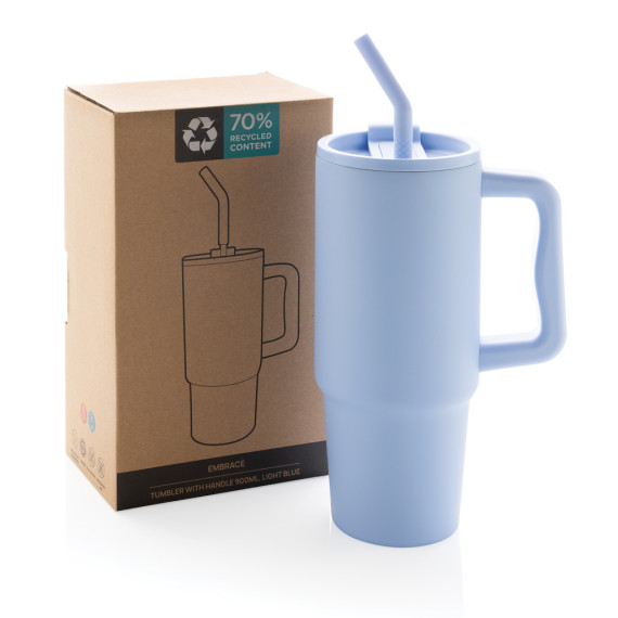 Mug publicitaire 900ml en acier inoxydable recyclé Embrace RCS