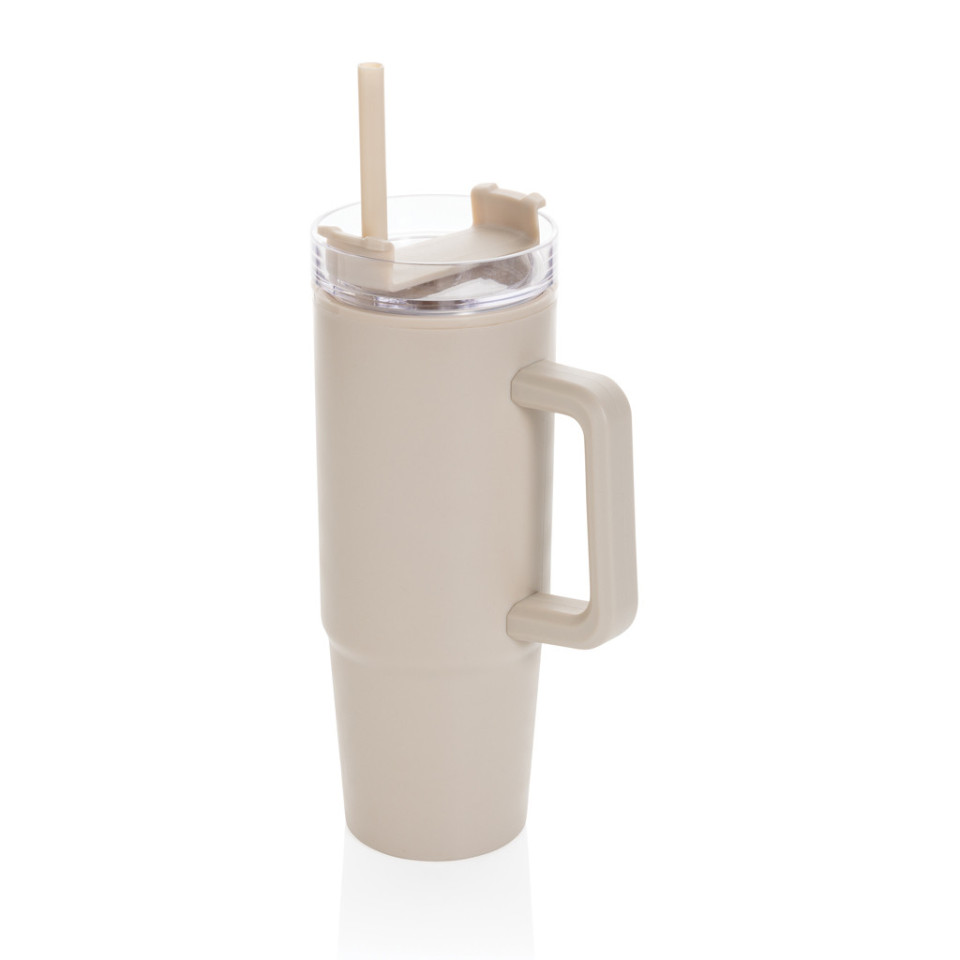 Mug publicitaire 900ml avec poignée en plastique recyclé RCS Tana