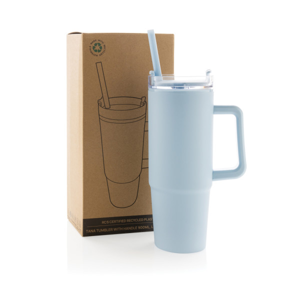 Mug publicitaire 900ml avec poignée en plastique recyclé RCS Tana