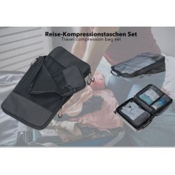 Kit 3 housses d’emballage de compression de voyage personnalisée