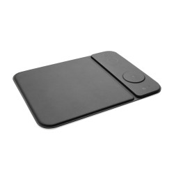 Tapis publicitaire de souris chargeur 15W 3 en 1 en PU RCS Swiss peak