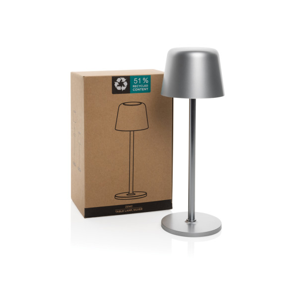 Lampe publicitaire de table rechargeable par USB en plastique RCS Zenic