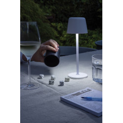 Lampe publicitaire de table rechargeable par USB en plastique RCS Zenic