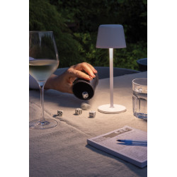 Lampe publicitaire de table rechargeable par USB en plastique RCS Zenic