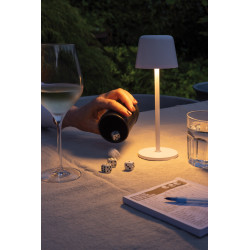 Lampe publicitaire de table rechargeable par USB en plastique RCS Zenic