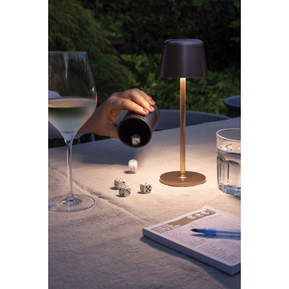 Lampe publicitaire de table rechargeable par USB en plastique RCS Zenic