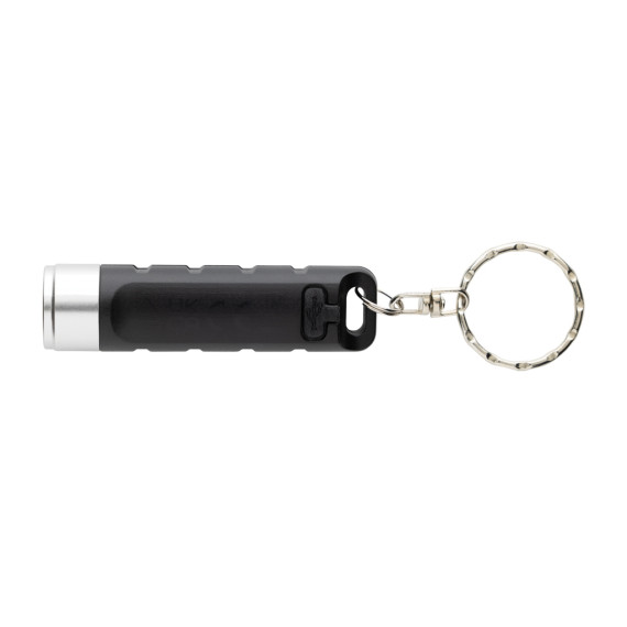 Porte-clés publicitaire lampe torche charge USB en plastique RCS Globix