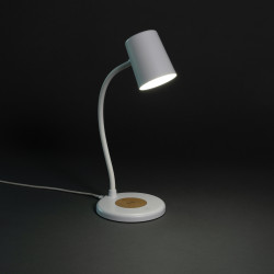 Lampe publicitaire de bureau 15W  en liège et plastique RCS Zenara