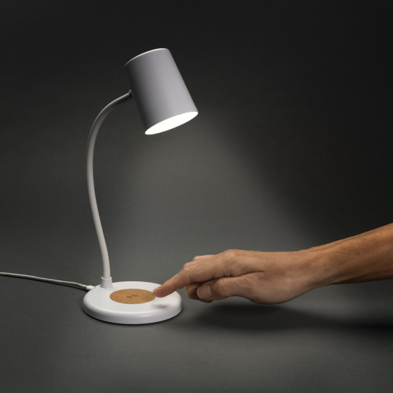 Lampe publicitaire de bureau 15W  en liège et plastique RCS Zenara