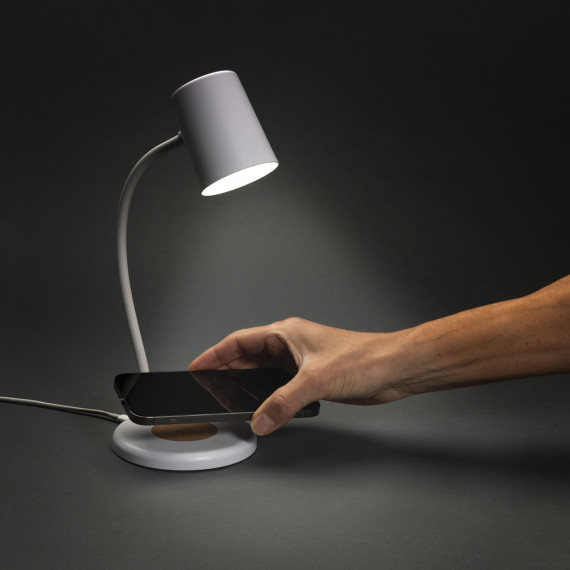 Lampe publicitaire de bureau 15W  en liège et plastique RCS Zenara