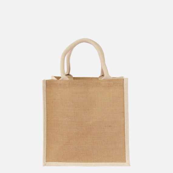 Sac shopping publicitaire en Coton et Jute Mumbai 30x19x30 cm