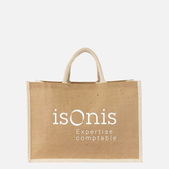 Sac publicitaire shopping Jute et Coton Bangalore 47x19x33 cm