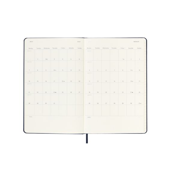 Agenda-carnet mensuel 12 mois Moleskine® personnalisé couverture rigide