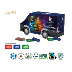 Calendrier de l’avent Van personnalisé mini chocolat Lindt fabriqué en Europe 226x118x71 mm