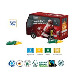 Calendrier de l’avent BUS personnalisé mini chocolat Ritter sportfabriqué en Europe 190x115x71 mm