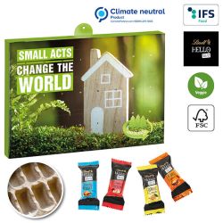 Calendrier de l'avent publicitaire fabriqué en Europe Premium Eco FSC recyclé Vegan 100 % recyclable