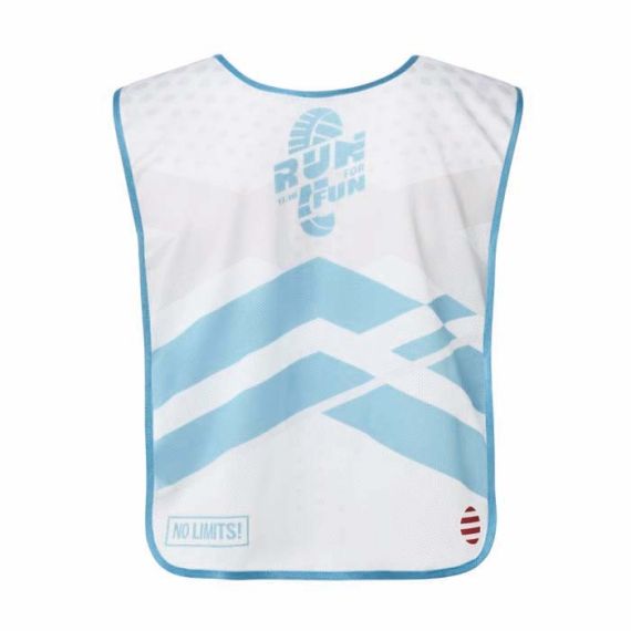 Dossard et gilet de sport avec côtés élastiques personnalisé en sublimation