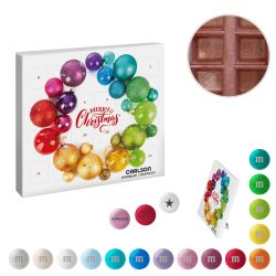 Mini calendrier de l'Avent M&M's personnalisé avec bonbons personnalisés