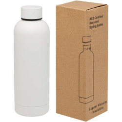 Bouteille publicitaire isotherme avec isolation par le vide Spring 500 ml en cuivre inoxydable recyclé certifié RCS