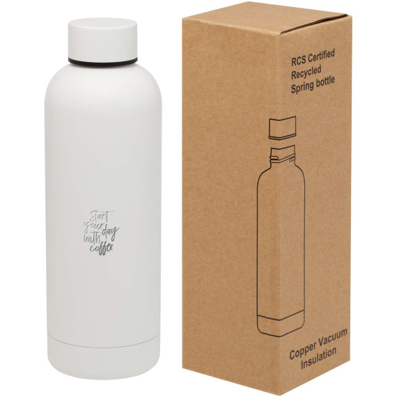 Bouteille publicitaire isotherme avec isolation par le vide Spring 500 ml en cuivre inoxydable recyclé certifié RCS