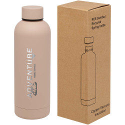 Bouteille publicitaire isotherme avec isolation par le vide Spring 500 ml en cuivre inoxydable recyclé certifié RCS