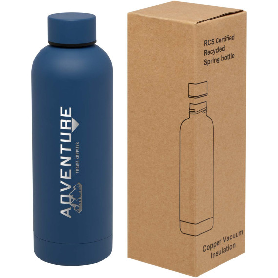 Bouteille publicitaire isotherme avec isolation par le vide Spring 500 ml en cuivre inoxydable recyclé certifié RCS