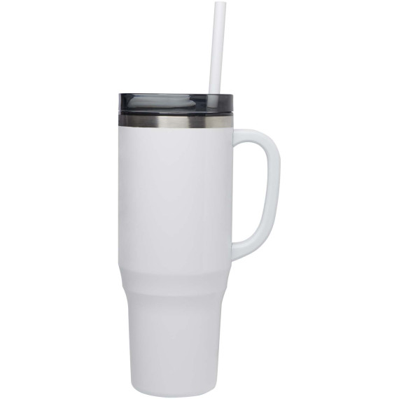 Mug publicitaire isotherme Melbourne 1200 ml certifié RCS avec paille