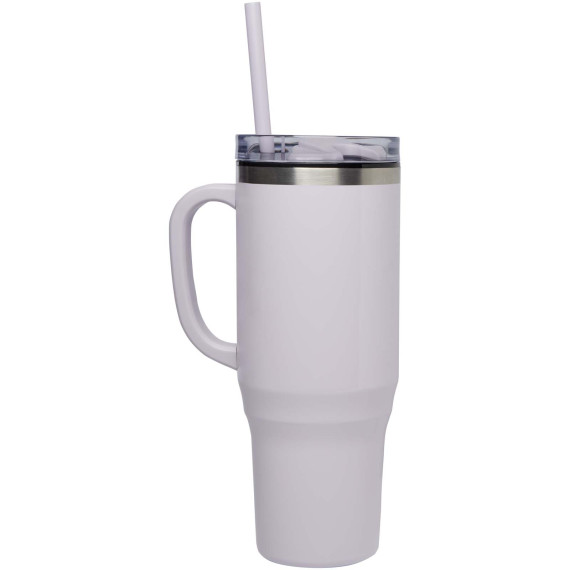 Mug publicitaire isotherme Melbourne 1200 ml certifié RCS avec paille