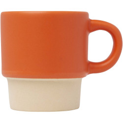 Tasse publicitaire à espresso empilable Olympia de 130 ml avec fond en argile